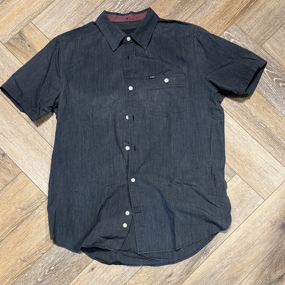Hurley Black Casual Button Down Shirt